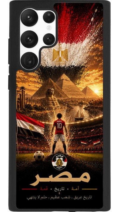 Samsung Galaxy S22 Ultra Case Hülle - Silikon schwarz Fussball Ägypten splash 2026