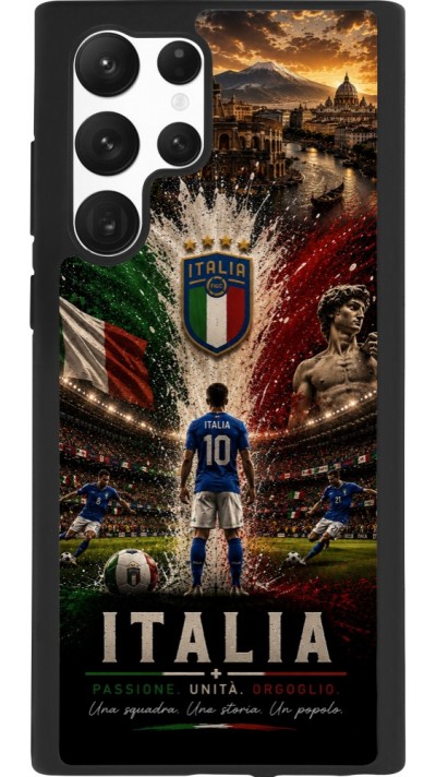 Samsung Galaxy S22 Ultra Case Hülle - Silikon schwarz Fussball Italien splash 2026