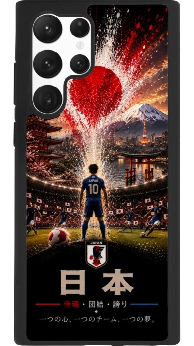 Samsung Galaxy S22 Ultra Case Hülle - Silikon schwarz Fussball Japan splash 2026