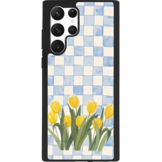 Samsung Galaxy S22 Ultra Case Hülle - Silikon schwarz Blue vichy tulips 2026