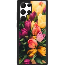 Samsung Galaxy S22 Ultra Case Hülle - Silikon schwarz Bouquet of tulips 2026