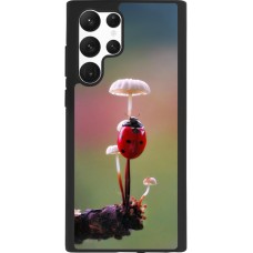 Coque Samsung Galaxy S22 Ultra - Silicone rigide noir Ladybird on a mushroom 2026