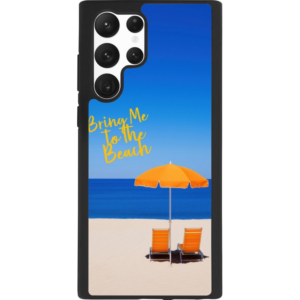 Samsung Galaxy S22 Ultra Case Hülle - Silikon schwarz Summer 2025 Bring me to the beach