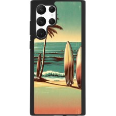 Samsung Galaxy S22 Ultra Case Hülle - Silikon schwarz Surf Paradise