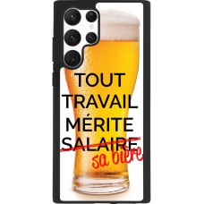 Hülle Samsung Galaxy S22 Ultra - Silikon schwarz Tout travail mérite sa bière