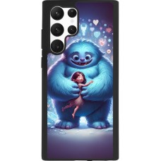 Coque Samsung Galaxy S22 Ultra - Silicone rigide noir Valentine 2024 Fluffy Love