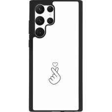 Samsung Galaxy S22 Ultra Case Hülle - Silikon schwarz Valentine 2024 heart by Millennials