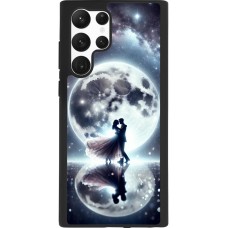 Samsung Galaxy S22 Ultra Case Hülle - Silikon schwarz Valentin 2024 Liebe unter dem Mond