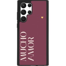 Samsung Galaxy S22 Ultra Case Hülle - Silikon schwarz Valentine 2024 mucho amor rosado