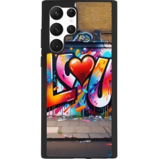 Samsung Galaxy S22 Ultra Case Hülle - Silikon schwarz Valentin 2025 Liebe U Tag