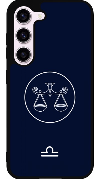 Samsung Galaxy S23 Case Hülle - Silikon schwarz Astrologie Waage