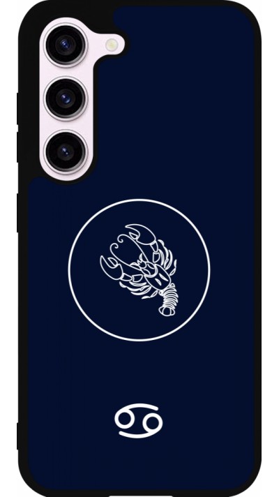 Samsung Galaxy S23 Case Hülle - Silikon schwarz Astrologie Krebs