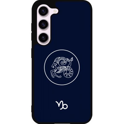Samsung Galaxy S23 Case Hülle - Silikon schwarz Astrologie Steinbock
