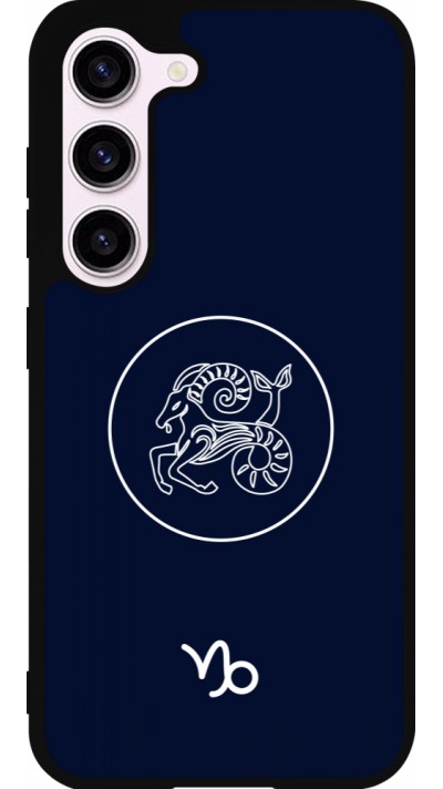 Samsung Galaxy S23 Case Hülle - Silikon schwarz Astrologie Steinbock