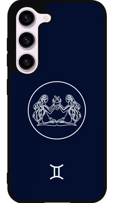 Samsung Galaxy S23 Case Hülle - Silikon schwarz Astrologie Zwillinge