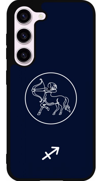 Samsung Galaxy S23 Case Hülle - Silikon schwarz Astrologie Schütze