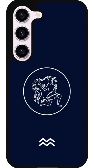 Samsung Galaxy S23 Case Hülle - Silikon schwarz Astrologie Wassermann