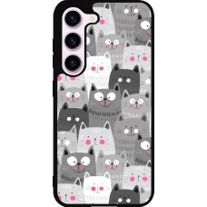 Samsung Galaxy S23 Case Hülle - Silikon schwarz Katzenschwärme