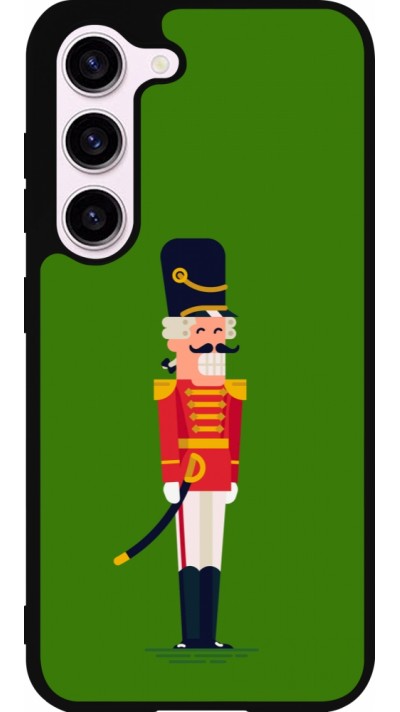 Samsung Galaxy S23 Case Hülle - Silikon schwarz Christmas 25 Nutcracker Green