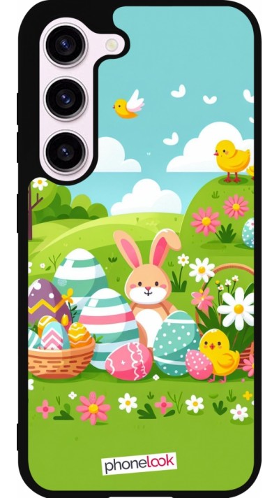 Samsung Galaxy S23 Case Hülle - Silikon schwarz Ostern 2025 Gruen