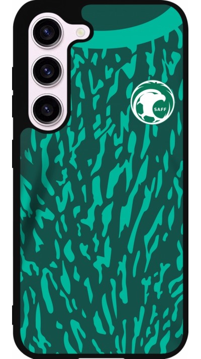 Coque Samsung Galaxy S23 - Silicone rigide noir Maillot de football Arabie saoudite 2022 personnalisable