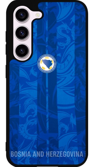 Coque Samsung Galaxy S23 - Silicone rigide noir Maillot de football Bosnie-Herzégovine 2026 personnalisable