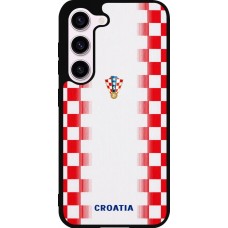 Samsung Galaxy S23 Case Hülle - Silikon schwarz Kroatien 2026 personalisierbares Fussballtrikot