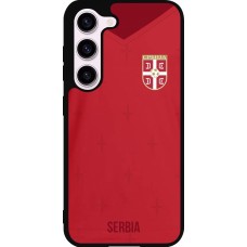 Samsung Galaxy S23 Case Hülle - Silikon schwarz Serbien 2022 personalisierbares Fussballtrikot