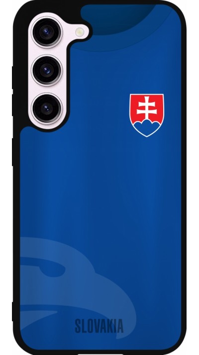 Coque Samsung Galaxy S23 - Silicone rigide noir Maillot de football Slovaquie