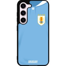 Samsung Galaxy S23 Case Hülle - Silikon schwarz Uruguay 2022 personalisierbares Fussballtrikot