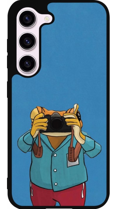 Coque Samsung Galaxy S23 - Silicone rigide noir Frog with camera DTMF