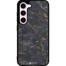 Samsung Galaxy S23 Case Hülle - Silikon schwarz Grey Gold Marble