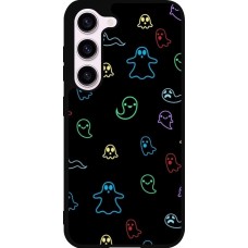 Samsung Galaxy S23 Case Hülle - Silikon schwarz Halloween 2024 colorful ghosts