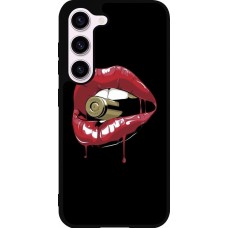 Samsung Galaxy S23 Case Hülle - Silikon schwarz Lips bullet
