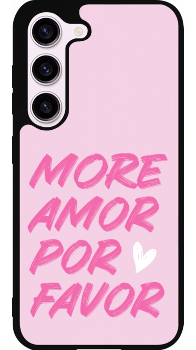 Coque Samsung Galaxy S23 - Silicone rigide noir More amor porfavor