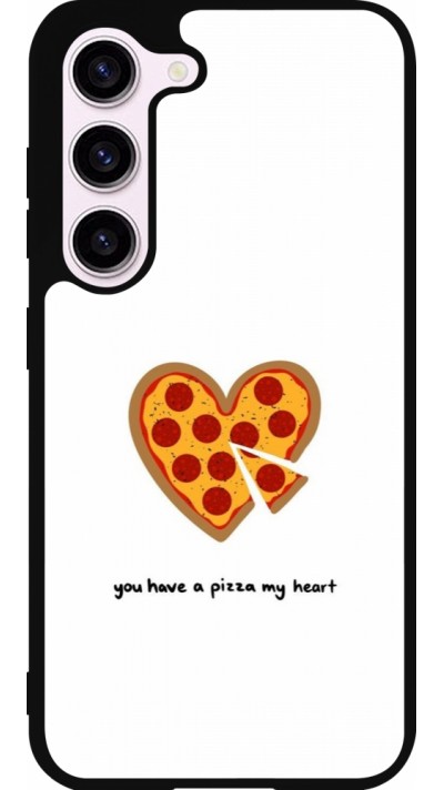 Coque Samsung Galaxy S23 - Silicone rigide noir Saint Valentines Day 26 You have my pizza heart