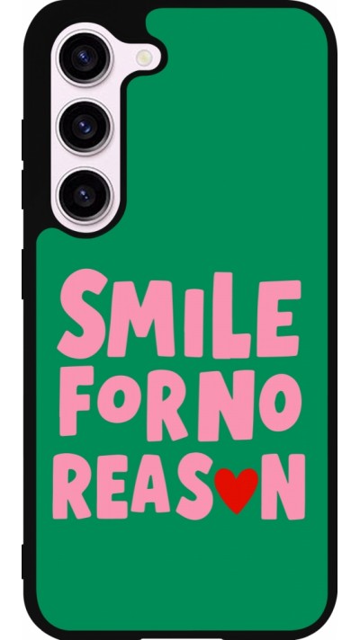 Samsung Galaxy S23 Case Hülle - Silikon schwarz Smile for no reason 2026