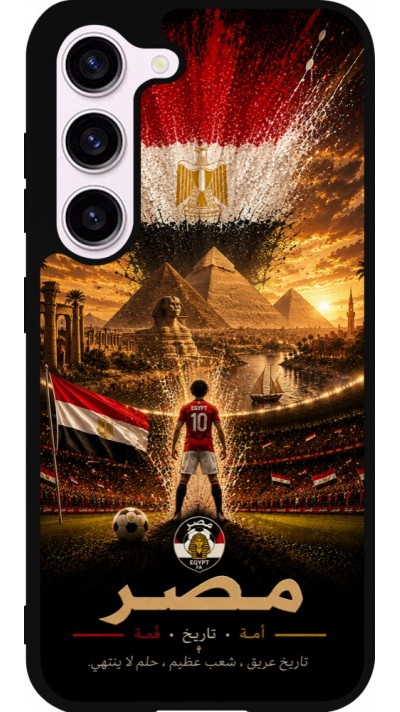 Coque Samsung Galaxy S23 - Silicone rigide noir Football Égypte splash 2026