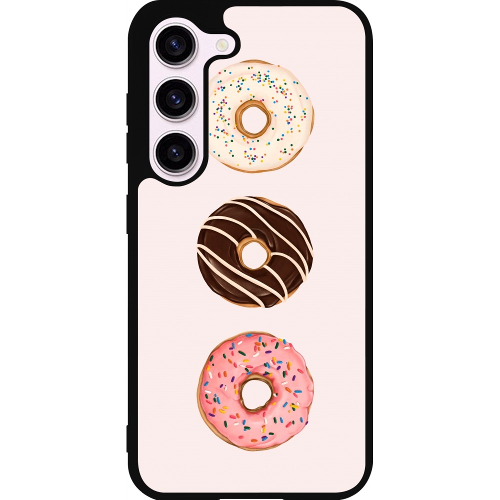 Samsung Galaxy S23 Case Hülle - Silikon schwarz Spring 23 donuts