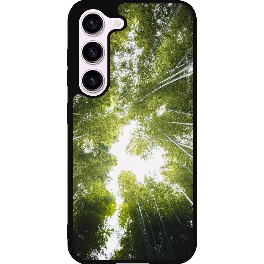 Samsung Galaxy S23 Case Hülle - Silikon schwarz Spring 23 forest blue sky