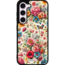 Samsung Galaxy S23 Case Hülle - Silikon schwarz Spring 25 fruehling bluetend