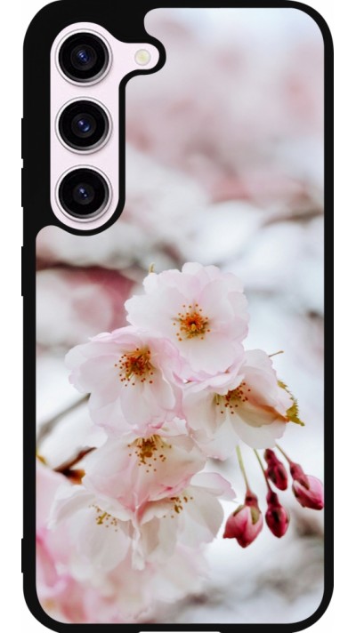 Coque Samsung Galaxy S23 - Silicone rigide noir Cherry tree Spring 2026