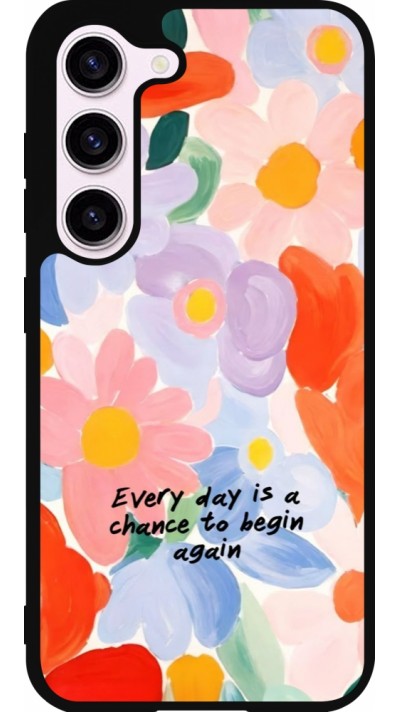 Coque Samsung Galaxy S23 - Silicone rigide noir Every day is a chance Spring 2026