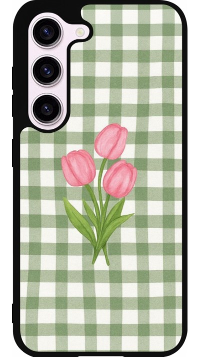 Coque Samsung Galaxy S23 - Silicone rigide noir Green vichy tulips Spring 2026