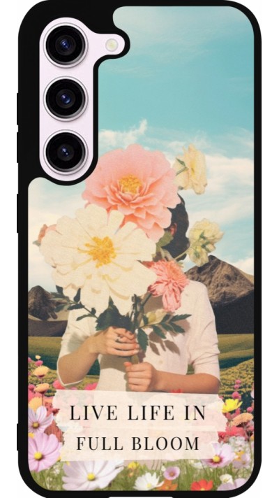 Coque Samsung Galaxy S23 - Silicone rigide noir Live life in full moon Spring 2026