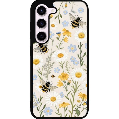 Samsung Galaxy S23 Case Hülle - Silikon schwarz Pattern bees Spring 2026