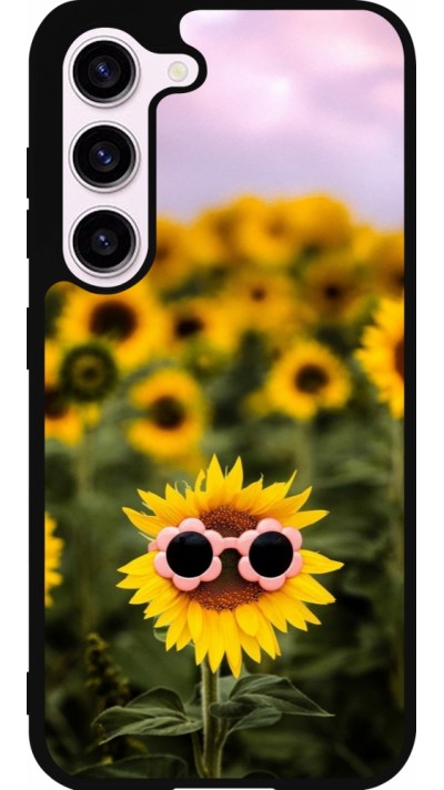 Coque Samsung Galaxy S23 - Silicone rigide noir Sunflower with glasses Spring 2026