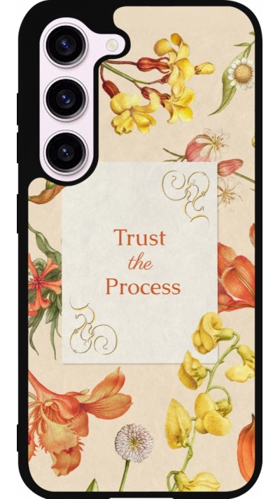 Coque Samsung Galaxy S23 - Silicone rigide noir Trust the process Spring 2026