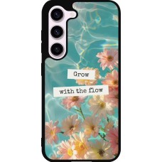 Samsung Galaxy S23 Case Hülle - Silikon schwarz Summer 2025 Grow with the flow
