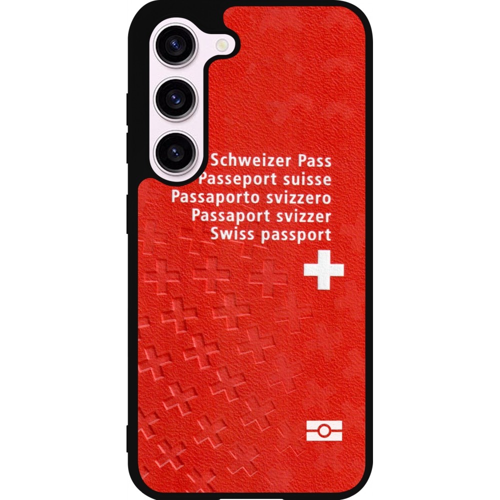 Samsung Galaxy S23 Case Hülle - Silikon schwarz Swiss Passport